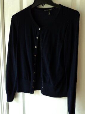 Women's Navy Blue Cardigan SnapUp Cardigan Sweater